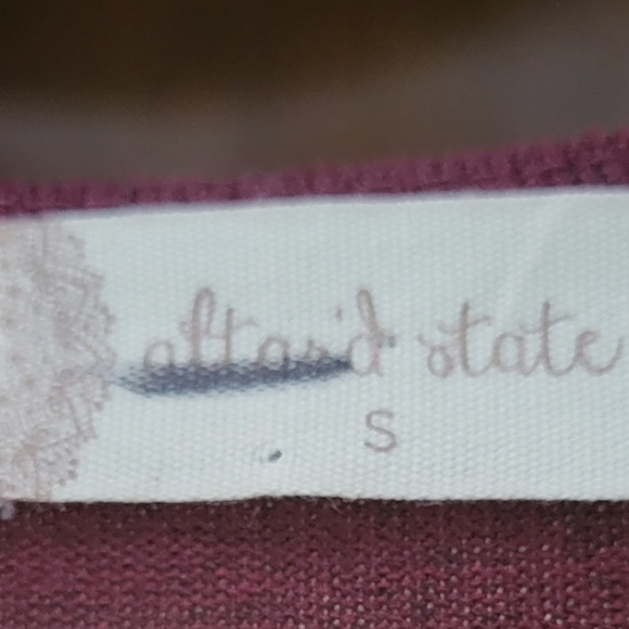 NWT! Altar'd State Tuesday 2 Burgundy Wrap Style Dress Size S - Picture 6 of 6